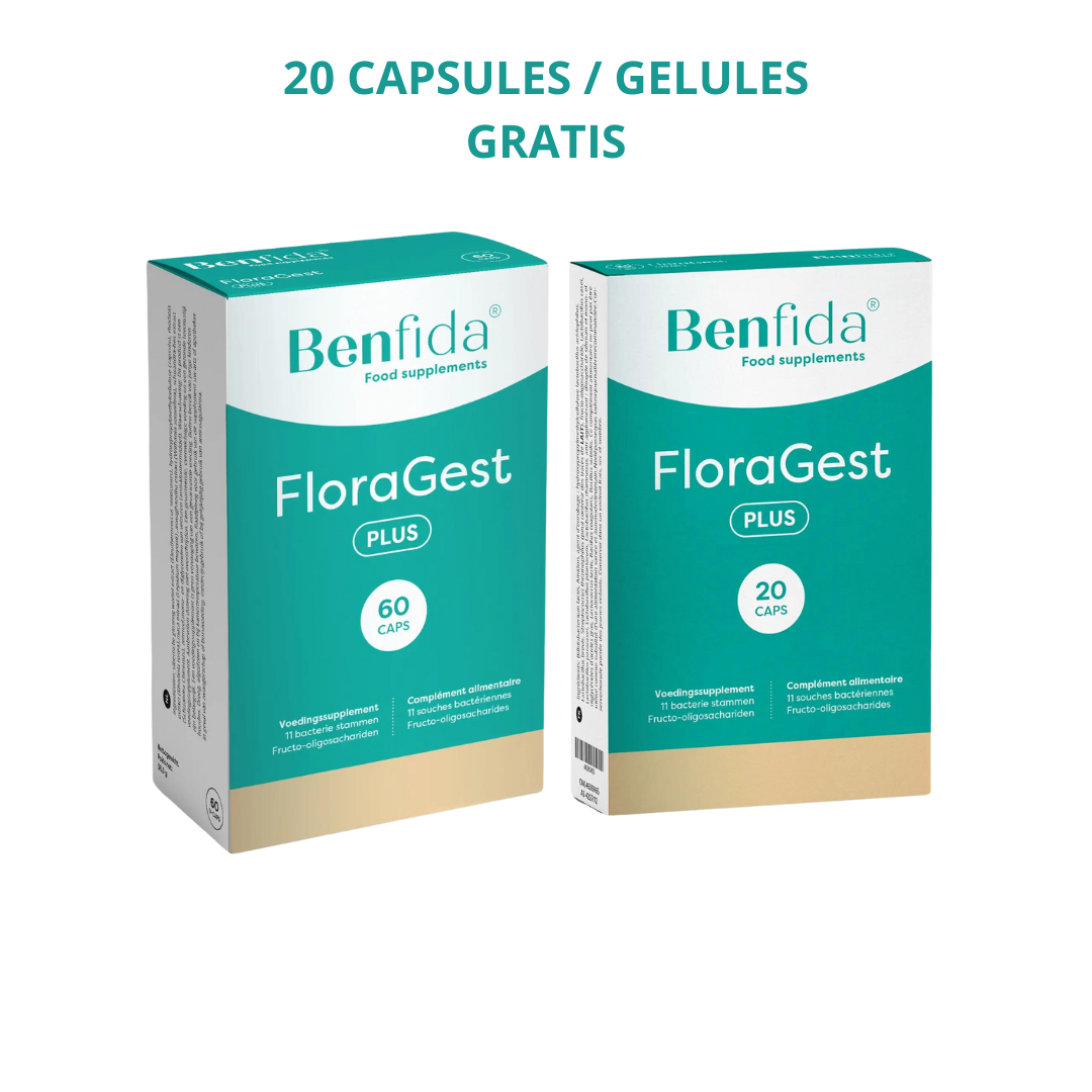 FloraGest Plus 60 capsules + 20 GRATIS