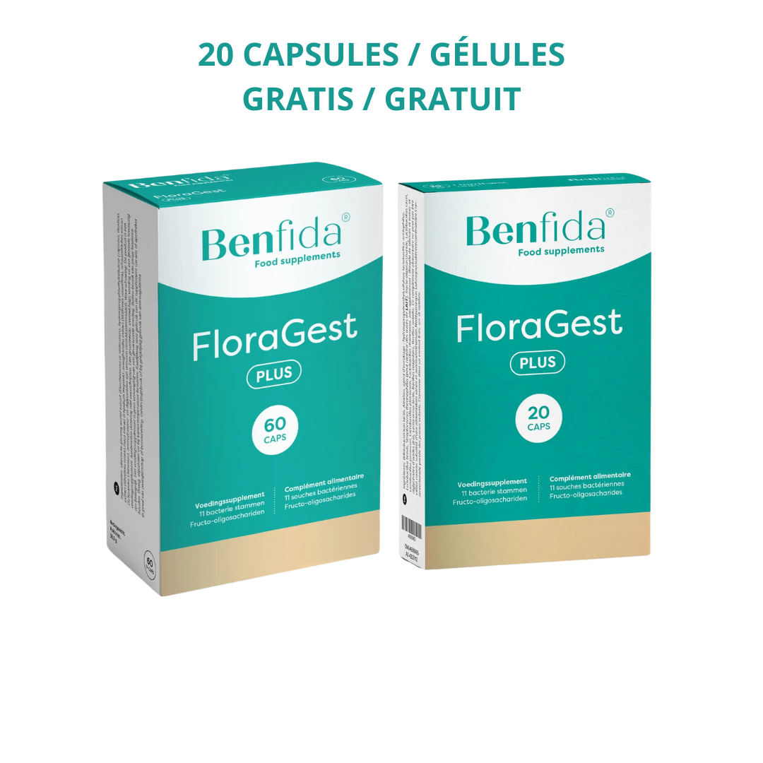 FloraGest Plus 60 gélules + 20 GRATUIT